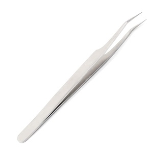 <b>Anti</b>-<b>slip</b> Eyelash Extension Tweezers Stainless Steel Fiber Tip Lashes Precision Tweezer for Makeup Tools - Product Image 3