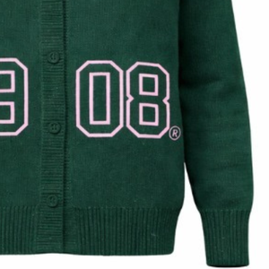 เสื้อคาร์ดิแกนปักลายสีเขียว รุ่นปี 1908 สำหรับผู้หญิง ติดกระดุมด้านหน้า แขนยาว สไตล์ลำลองแบบนักศึกษา เสื้อถักแฟชั่น เสื้อคลุม - Product Image 3