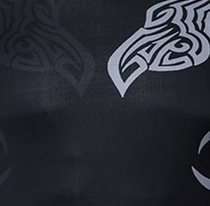 <b>Men's</b> Full Sleeve Rash Guard Black Gray Tribal Eagle Print Quick Dry Breathable UPF50+ <b>Compression</b> Shirt Polyester/Nylon <b>for</b> MMA - Product Image 6