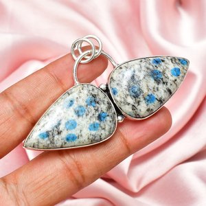 จี้อะซูไรต์ทำมือ สร้อยคอเงินแท้ เครื่องประดับอัญมณีหรูหรา ของขวัญสุดหรูสำหรับผู้หญิง เครื่องประดับชั้นดี - Product Image 4