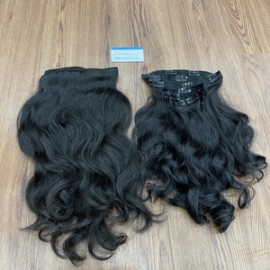 ผู้จำหน่ายผมพรีเมียม HOT ผมแท้เวียดนามแบบคลิปหนีบ ลอนธรรมชาติ สีดำธรรมชาติ พร้อมส่ง - Product Image 1