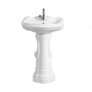Fournisseur direct d'usine, lavabo sur pied en céramique blanche de qualité supérieure, fabriqué en Inde, hygiénique, pour la salle de bain, pour la maison et l'hôtel - Product Image 1
