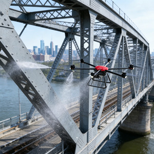 Drone de nettoyage industriel pour le lavage des vitres de bâtiments, système aérien autonome, entretien efficace des façades extérieures - Product Image 1