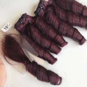 Vente en gros 100% couleur naturelle Super qualité italienne Curl Styles vietnamien brut extensions de cheveux humains perruque pour les femmes noires - Product Image 5