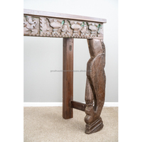 Mesa Consola de Madera Maciza con Tallado Tradicional para Sala de Estar y Oficina, Precio Económico 2025