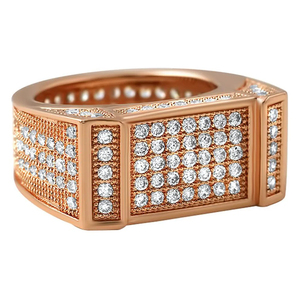 ZAWO HOUSE Luxury Diamond Moissanite Freshwater Pearl Heart Hip Hop Rose Gold Plated <b>Men</b> Women Gold Prong Setting Jewelry - Product Image 6