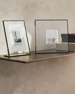 Customized <b>Gold</b> Metal & Glass Rectangle Photo <b>Frame</b> with Glass Hanging Wall Decor for Home Decoration Glass <b>Picture</b> Fram - Product Image 3