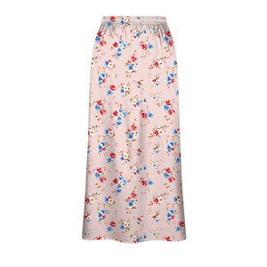 Women's Chiffon Floor-Length A-Line <b>Skirt</b> <b>Elastic</b> <b>Waist</b> Digital Printed Leaf Soft Full-Length Spring Style Elegant All Seasons - Product Image 5