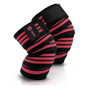 New Style <b>Elastic</b> Bandage <b>Knee</b> Wraps Deep Squats Weightlifting Compression <b>Knee</b> Stripes <b>Knee</b> Wraps with Strap - Product Image 6