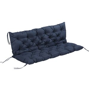 Dark Blue 3-Seater Bench Swing <b>Chair</b> Replacement Cushions with Backrest Outdoor Seat <b>Pads</b> Outdoor Pillows & Cushions - Product Image 1
