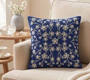 Housse de coussin perlée de style vintage abordable avec broderie artistique pour canapé, lit, chaise et décoration rustique de la maison - Product Image 4