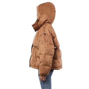 Winter Custom Full Zip Men's Puffer Jacket with Hood Cotton Filled Embroidery & Printed Design - Product Image 3