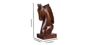 Sculpture décorative de tête de cheval en bois, œuvre d'art équine minimaliste mettant en valeur la maîtrise artisanale, la texture naturelle et l'équilibre. - Product Image 2