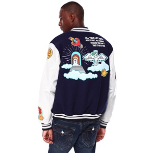 Chaquetas Varsity de Lana de Alta Calidad para Hombre 2024, Hechas a Medida, Elegantes, con Letras Bordadas, Resistentes al Viento, Reversibles, Impresas, Térmicas y de Secado Rápido - Product Image 2