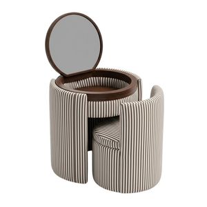 Meuble-lavabo de luxe moderne en chêne 2026 avec miroir pliable et armoire intégrée en bois massif pour salle de bain – Fournisseur - Product Image 6