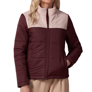 Veste matelassée colorée pour femme, manches longues, col montant, fermeture éclair, vêtements d'hiver - Product Image 1