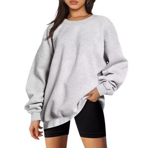 2025 Offre Spéciale femmes mode sweats surdimensionnés à manches longues col rond décontracté pull à capuche uni pour la saison d'automne - Product Image 4
