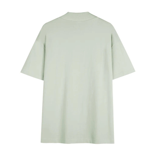 Camiseta de Manga Corta para Hombre, Color Verde Menta, Cuello Redondo, Corte Holgado, Diseño Liso, 100% Algodón Jersey - Product Image 2