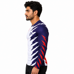 <b>Mens</b> Eco-Friendly Spandex/Polyester Crew Neck <b>Long</b> <b>Sleeve</b> Gym Compression Shirt Custom Printed Sportswear Rash Guard <b>Top</b> - Product Image 2