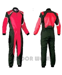 ชุดแข่งโกคาร์ทสองชั้น สีดำ/แดง แบบชิ้นเดียว ดีไซน์มีซับใน สำหรับใช้งานกลางแจ้ง ระบายอากาศได้ดี ชุดแข่งรถโกคาร์ทสีชมพู รุ่น XA - Product Image 1