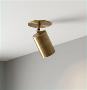 Spot lumineux de plafond pivotant cylindrique en laiton fait main |   Plafonnier directionnel moderne du milieu du siècle - Product Image 2