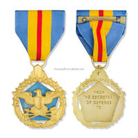 Cinta de Honor Personalizada al por Mayor de Aleación de Zinc Fundida a Presión, Electrochapada y Tallada con Roseta para Medallas de Honor