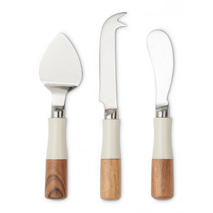 Juego de cuchillos para queso de acero inoxidable con mangos de acabado martillado para tablas de charcutería, herramientas de servicio modernas de grado alimenticio para quesos duros - Product Image 3