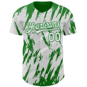 Camiseta de Béisbol Personalizada de Manga Corta, Cuello Redondo, Botones Completos, Algodón Orgánico Premium Antibacteriano, Uniforme de Equipo - Product Image 4