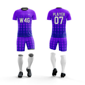 Wholesale Custom Heat Transfer Printed Adult Men's <b>Soccer</b> Jersey Shorts Set 100% Polyester Moisture Wicking Breathable Uniform - Product Image 3