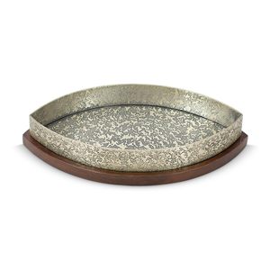 Handmade Wooden Serving Tray with Enamel Coating Multipurpose Decorative for Kitchen Dining <b>Table</b> <b>Coffee</b> <b>Table</b> - Product Image 4