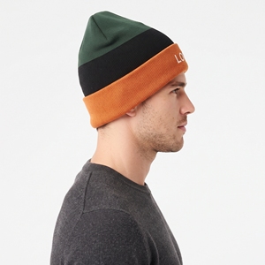 Bonnet d'hiver unisexe personnalisé à rayures, bonnet épais en tricot avec revers, doux et chaud, à blocs de couleur, pour l'extérieur - Product Image 4