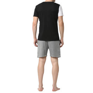 Servicio OEM de diseño con materiales de alta calidad y logotipo personalizado para compradores al por mayor, conjunto casual de camiseta y pantalones cortos de dos piezas para hombre. - Product Image 4