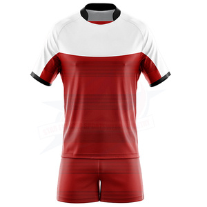 Conjunto de Uniforme de Rugby Unisex Transpirable de Diseño Personalizado, Mangas Cortas, Opción de Talla Grande, Jersey Sublimado Estampado para Jugadores de Rugby - Product Image 3