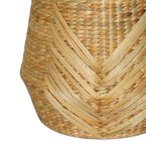 Chevron Water Hyacinth <b>Basket</b> Handmade Woven <b>Storage</b> <b>Basket</b> for Laundry <b>Toys</b> Blanket Rustic Farmhouse Decor Home - Product Image 4