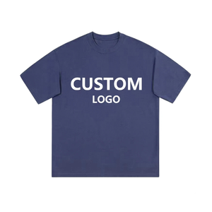 ผู้ผลิตเสื้อผ้าแฟชั่นใหม่ เสื้อยืดโอเวอร์ไซส์ทรงครอปสำหรับผู้ชาย น้ำหนัก 210 กรัม แห้งเร็ว เป็นมิตรกับสิ่งแวดล้อม ป้องกันการเป็นขุย ระบายอากาศได้ดี - Product Image 3