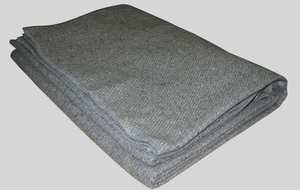 <b>Grey</b> 100% Wool Woven Blanket Flame Retardant Heated Portable Wearable Rectangular Winter Blanket for Home Camping Travel - Product Image 2