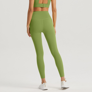 Leggings de sport pour femme, vert, taille mi-haute, extensibles, en dentelle, longueur intégrale, pour yoga, gym, entraînement, fitness, tenue de sport, entraînement sportif, coupe ajustée, usage quotidien, séchage rapide - Product Image 2