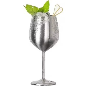 Luxury Party Metal <b>Wine</b> <b>Goblet</b> Stainless Steel Reusable <b>Wine</b> Drinking Cup Elegant Stemmed Tableware for Events - Product Image 2