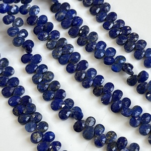 Perles de lapis-lazuli naturel facettées en forme de poire, 5x7 mm, haute qualité, pierres précieuses en lapis-lazuli en vrac pour la création de bijoux - Product Image 4