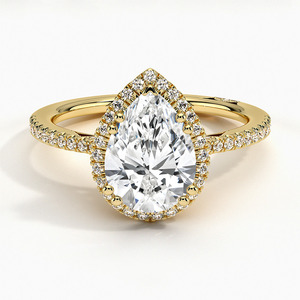 Magnifique bague en or style diamant avec pierre étincelante, bague de fiançailles romantique pour femme - Product Image 3