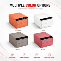 Coffre-fort intelligent pour bijoux avec lecteur d'empreintes digitales, écran LED/LCD, serrure numérique électronique, trois tiroirs pour usage domestique