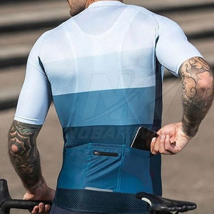 Maillot de cyclisme haut de gamme léger en maille respirante, vêtements de vélo anti-humidité, tenue de performance athlétique - Product Image 3