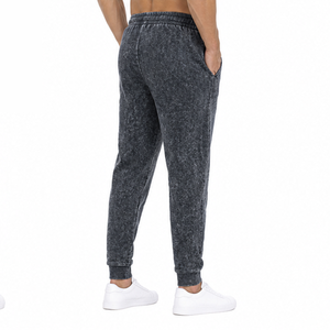 Acid Wash Jogger Trousers <b>Vintage</b> Washed Cotton <b>Pants</b> Custom Loose Fit Streetwear Casual Unisex Wholesale Apparel Clothing - Product Image 5
