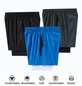 Pantalones Cortos Deportivos para Hombre, Diseño de Entrenamiento, Poliéster, para Yoga, Fitness, Running, Gimnasio - Product Image 2