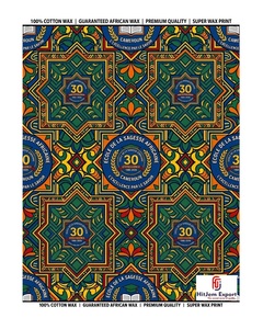 Custom African Wax Print Fabric Manufacturer School Anniversary Convention Uniform Celebration Fundraising Textile OEM ODM - Product Image 1