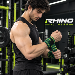 RHINO FITNESS Orthopedic <b>Knee</b> Wraps Stabilizer Swelling Relief Nylon Breathable Leg <b>Support</b> with Hook Loop <b>Strap</b> Unisex - Product Image 2