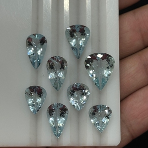 Aguamarina Azul Transparente Natural, Forma de Pera, Tamaño Libre 2-7 Ct, Calidad Sin Tratar, Azul del Mar de Madagascar, Gema Suelta, Gema al por Mayor - Product Image 6