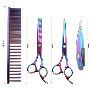 Tijeras de Peluquería Profesionales de Alta Calidad de 6 Pulgadas, Color Morado, para Corte y Desbaste - Product Image 3