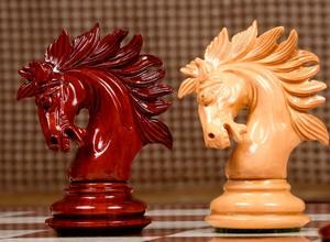 Ensemble d'échecs artisanal de luxe de la série Saint-Pétersbourg, en bois de rose et de buis, roi de 4,3 pouces, finition laquée, à prix avantageux - Product Image 6