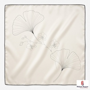 Wholesale Premium Printed Short <b>Scarf</b> Fabric OEM ODM White Label Textile Factory Custom Fashion Products Manufacturer - Product Image 1